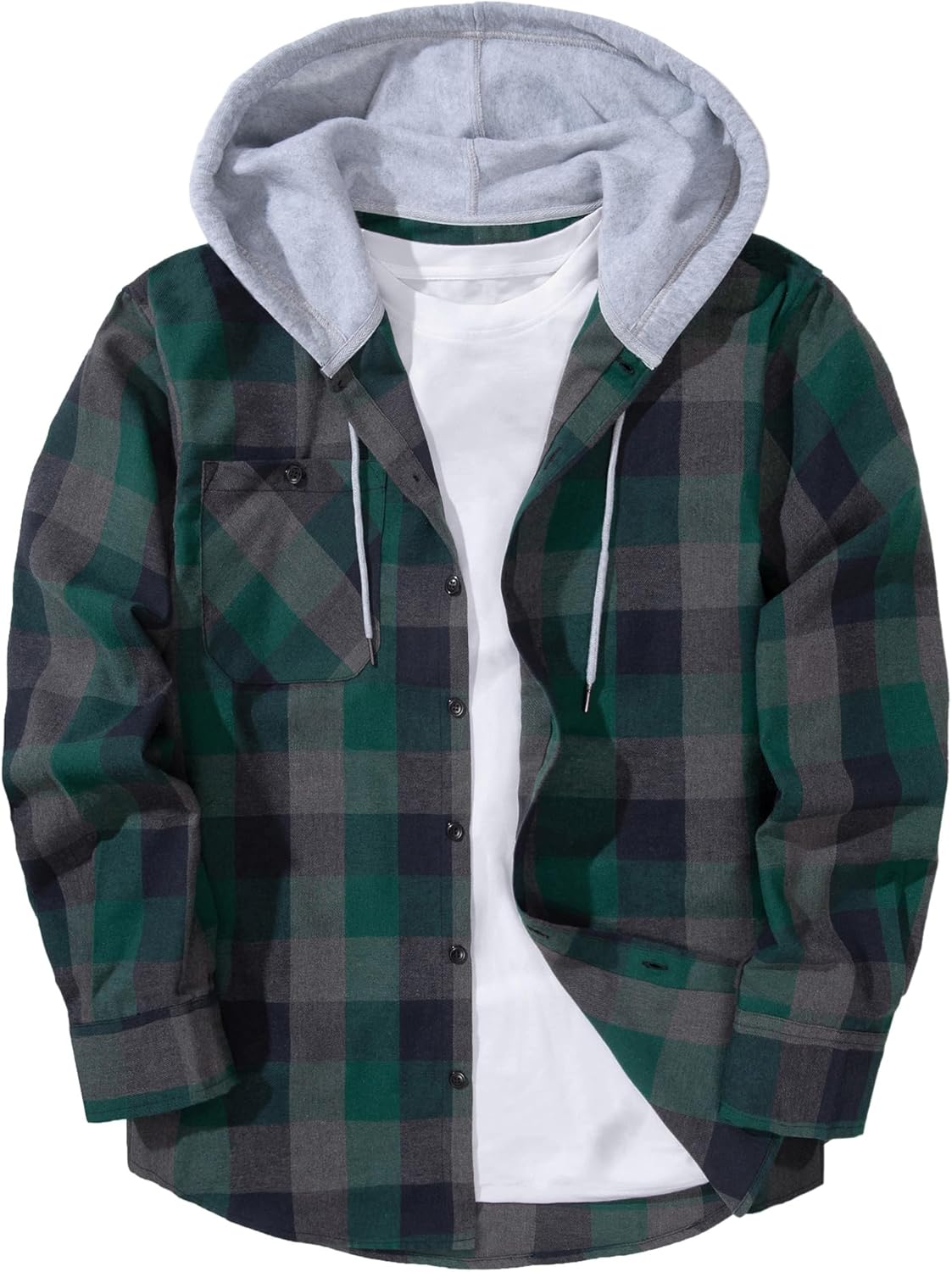 Men's Flannel Hoodie Shirts