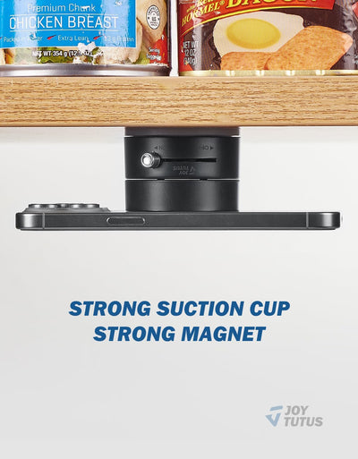 Shower Phone Holder, Reusable Suction Cup Phone Mount for Shower, Mirror, Kitchen, Window & Bathroom, Shower Phone Mount Compatible with iPhone 16, 15, 14, 13, 12 & All Phones - Noubelkit