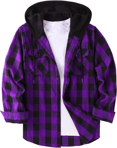 Men's Flannel Hoodie Shirts
