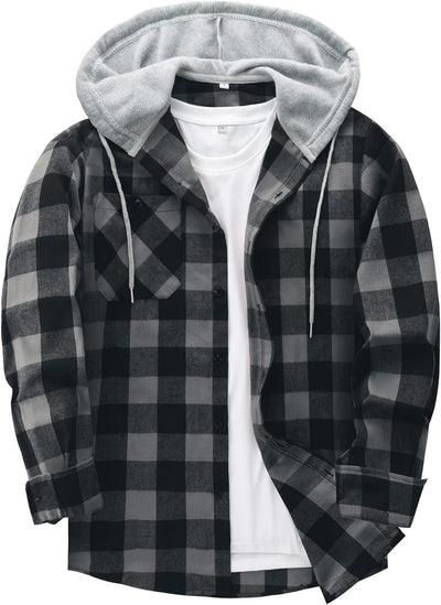 Men's Flannel Hoodie Shirts