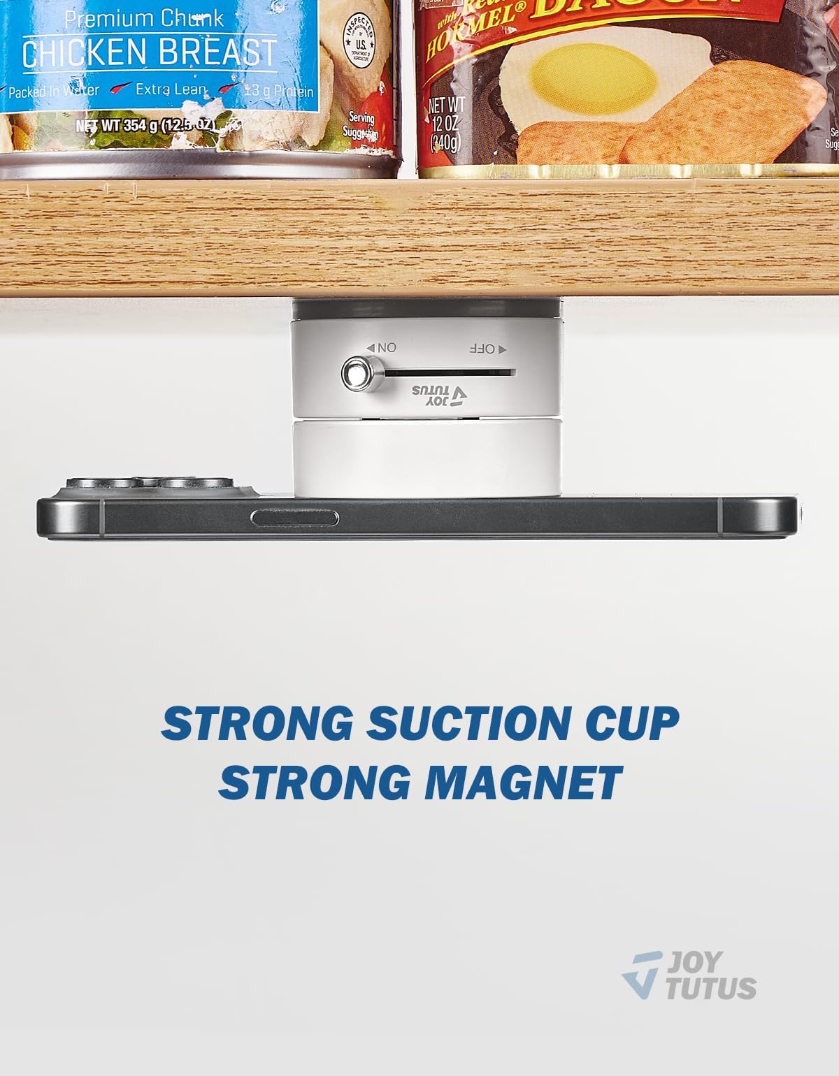 Shower Phone Holder, Reusable Suction Cup Phone Mount for Shower, Mirror, Kitchen, Window & Bathroom, Shower Phone Mount Compatible with iPhone 16, 15, 14, 13, 12 & All Phones - Noubelkit