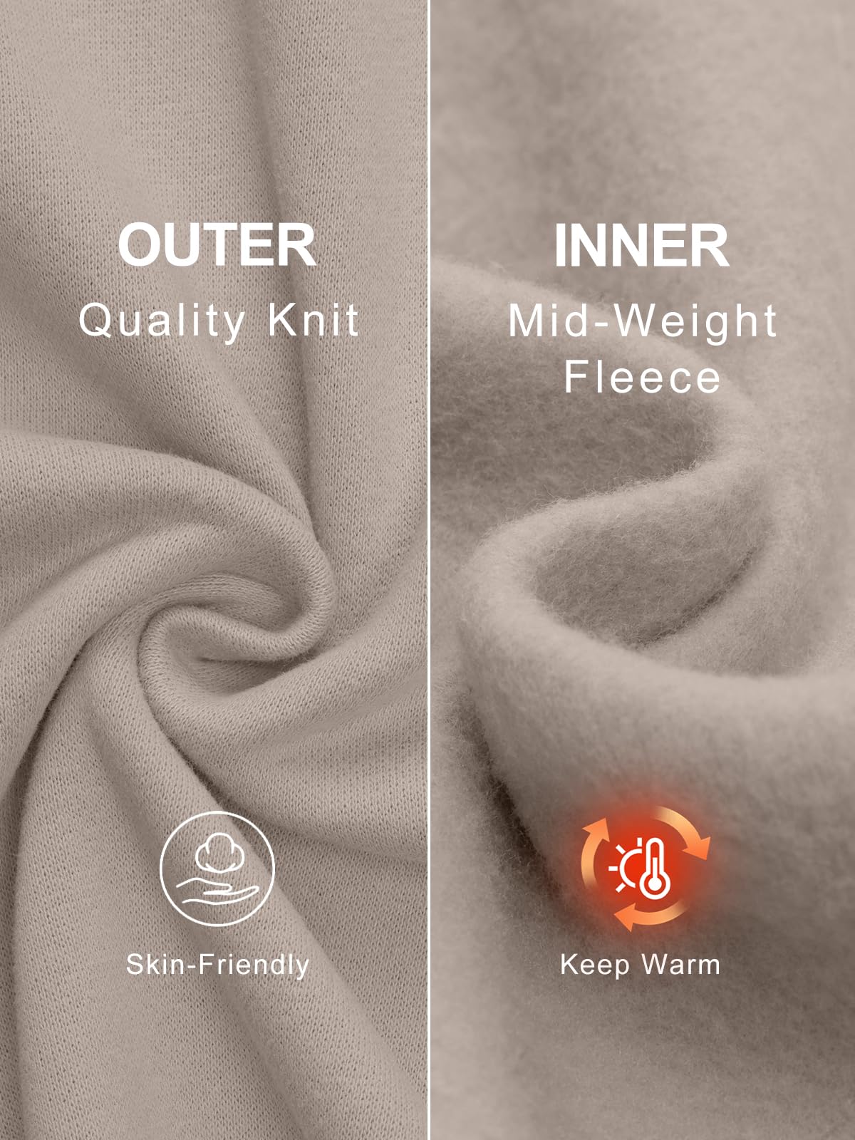 Trendy Queen Womens Wide Leg Fleece Lined Sweatpants - Noubelkit