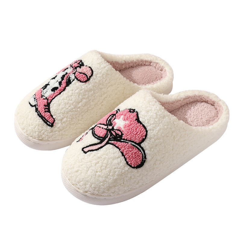 Comfortable Home Cute Cartoon Boots Cap Cotton Slippers