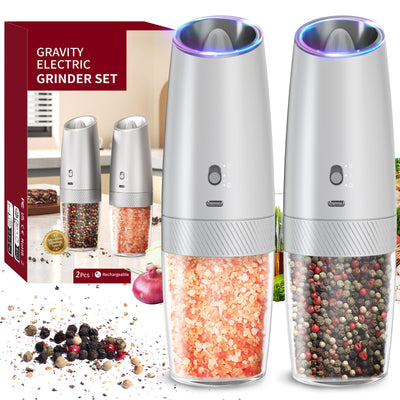 CIRCLE JOY Gravity Electric Salt and Pepper Grinder Set - Noubelkit