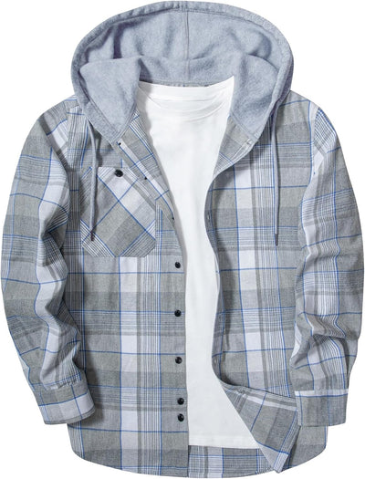 Men's Flannel Hoodie Shirts