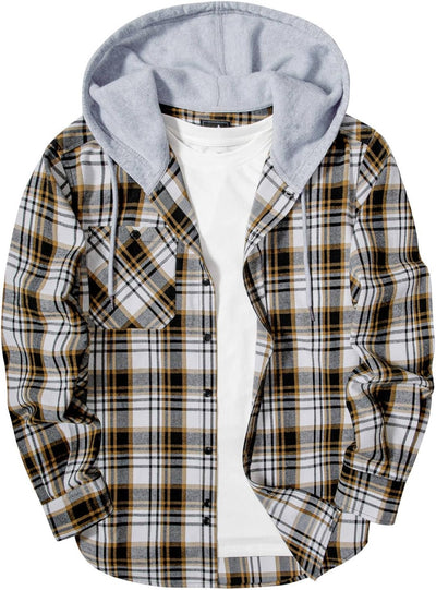 Men's Flannel Hoodie Shirts