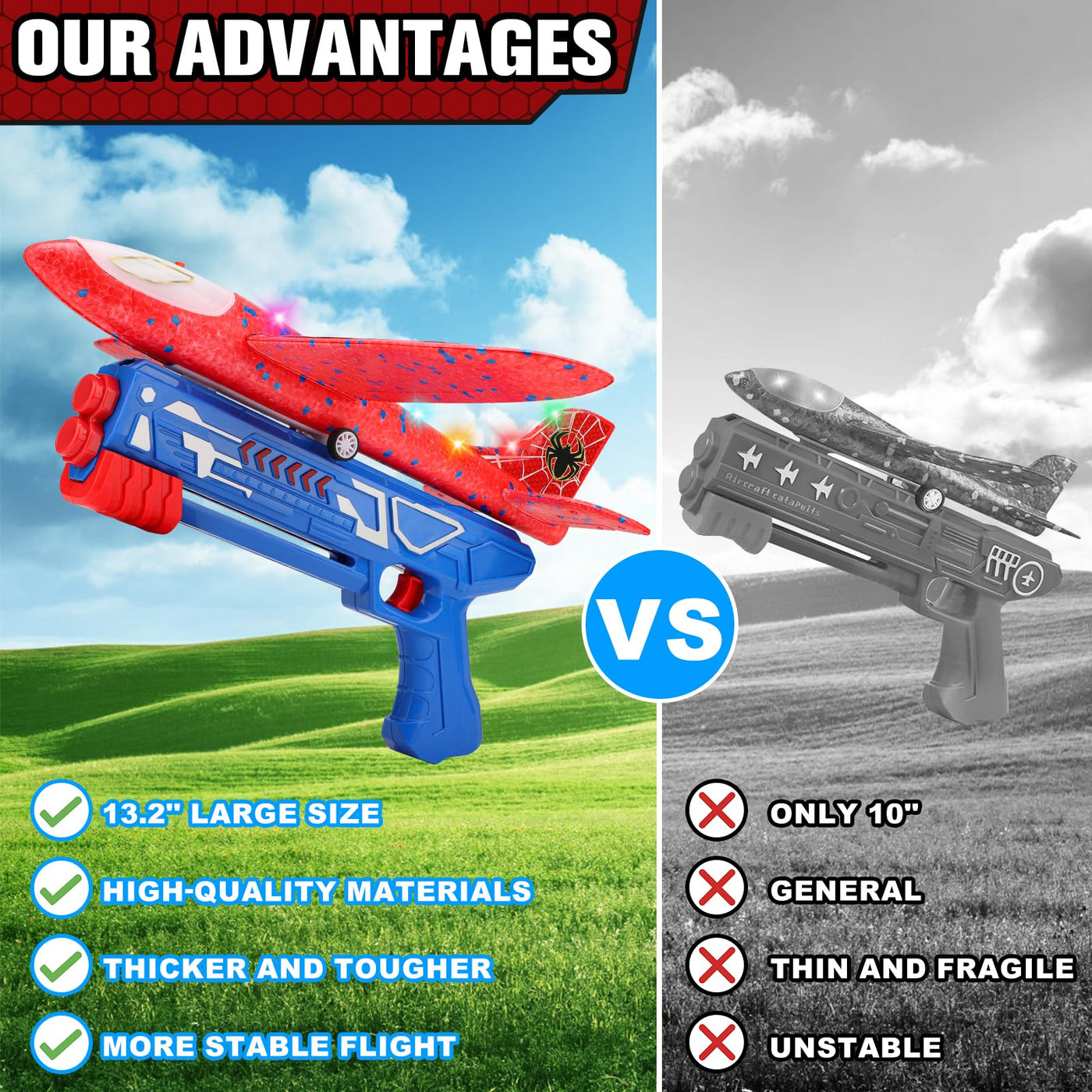 Fuwidvia 3 Pack Airplane Launcher Toys