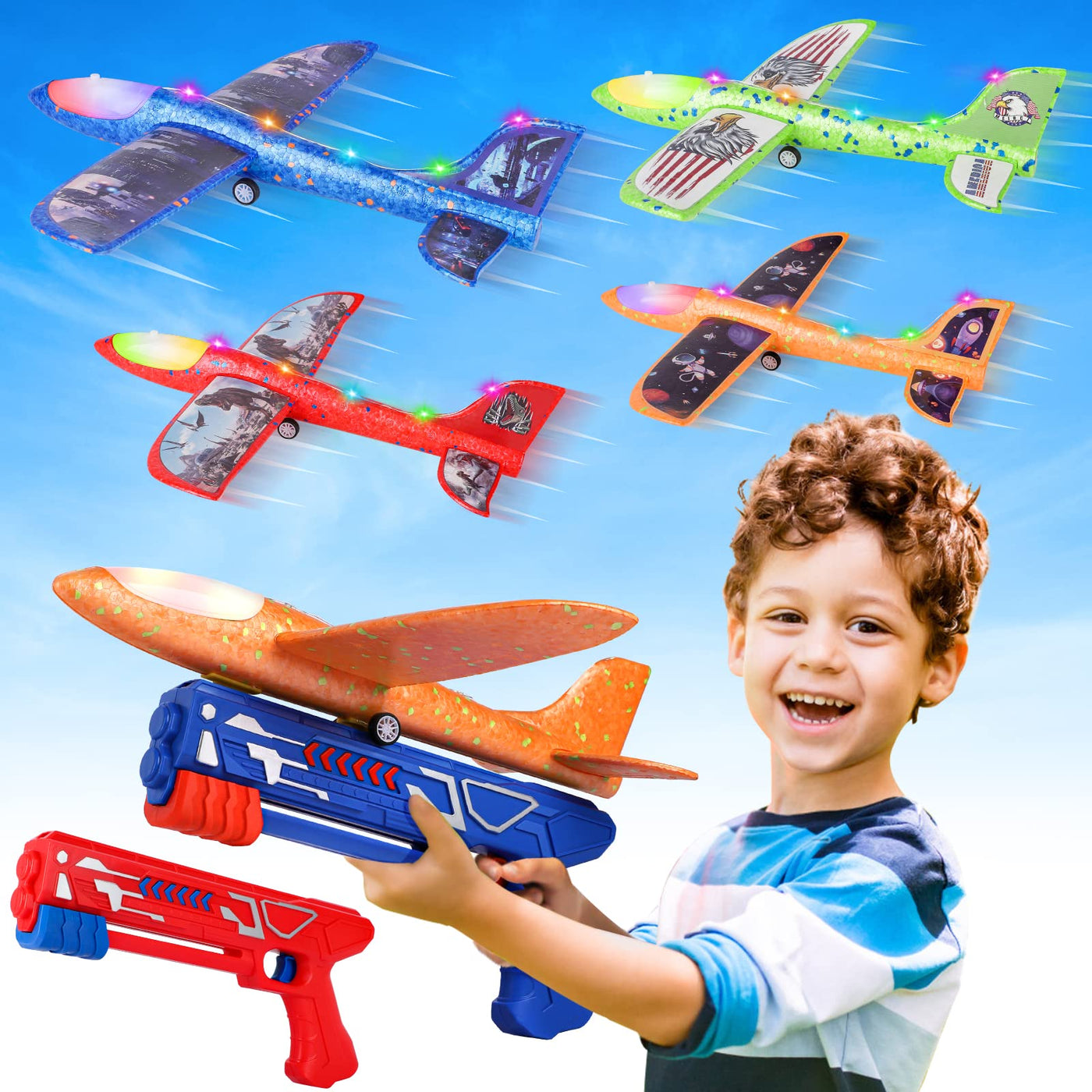 Fuwidvia 3 Pack Airplane Launcher Toys