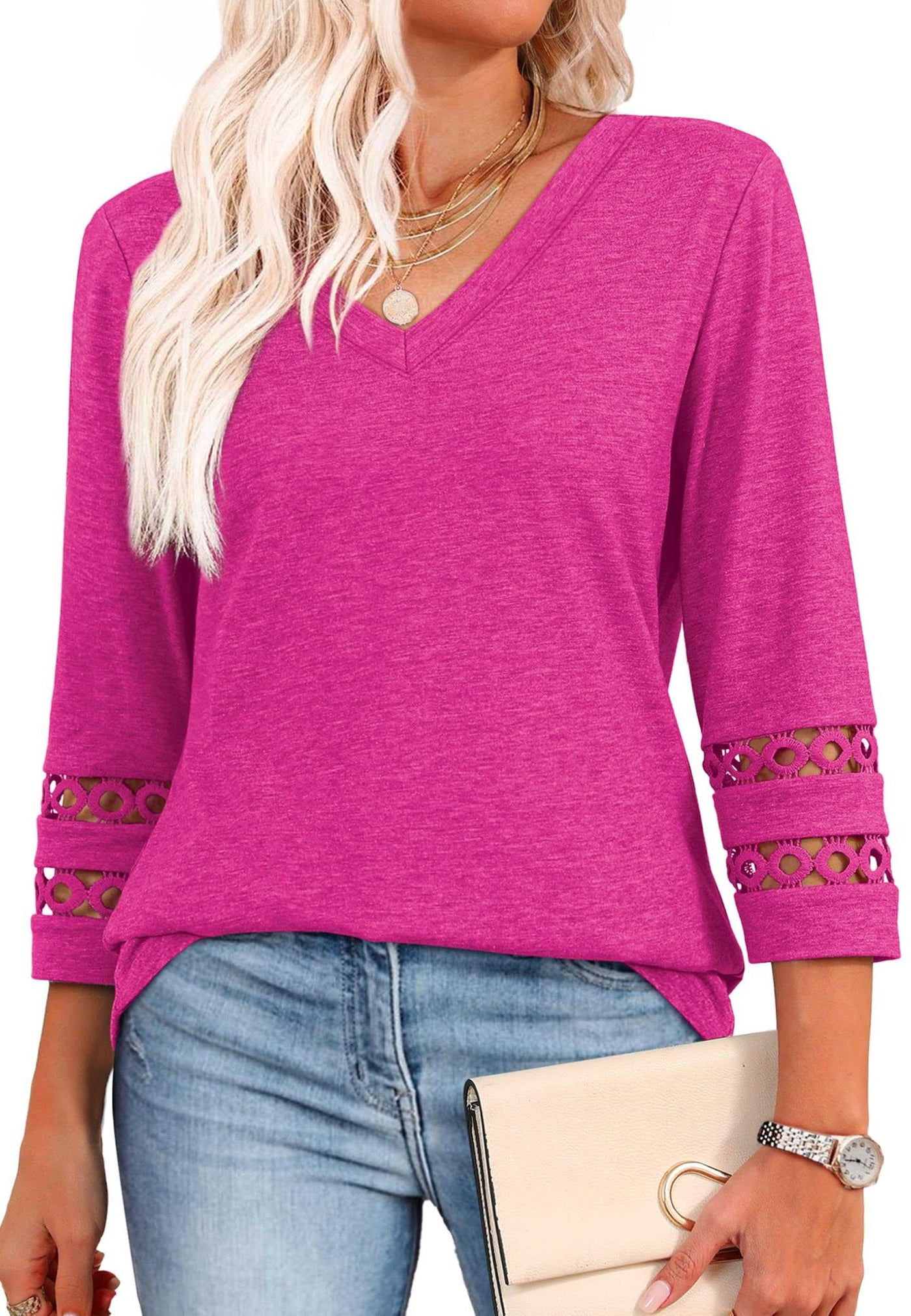 34 length sleeve tops