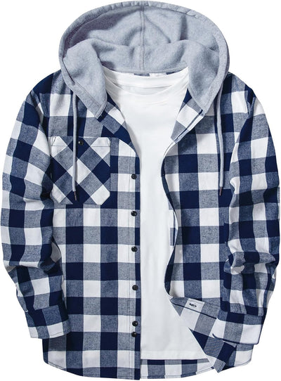 Men's Flannel Hoodie Shirts