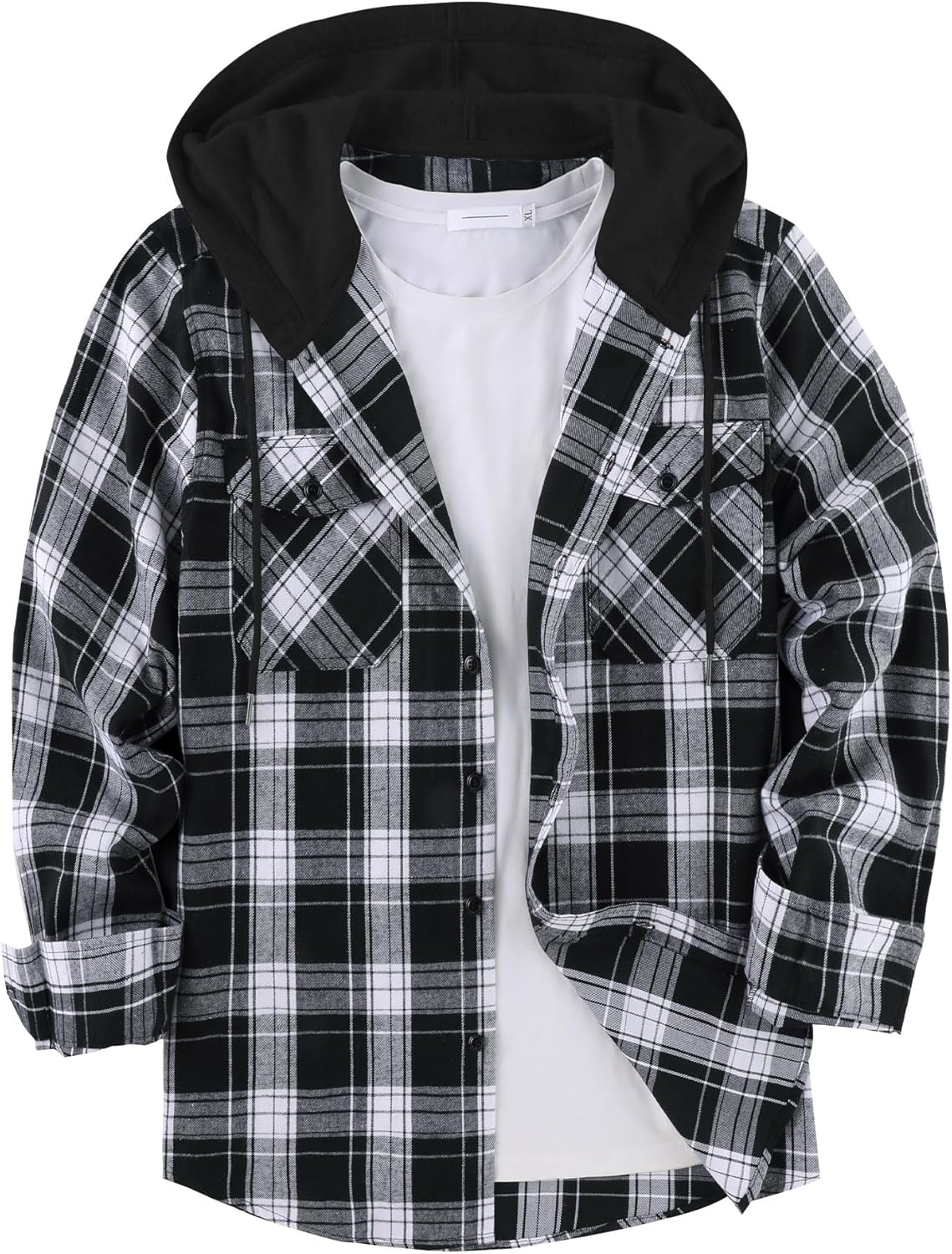Men's Flannel Hoodie Shirts