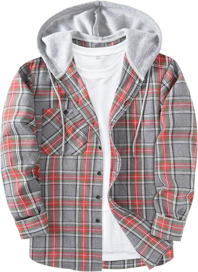 Men's Flannel Hoodie Shirts