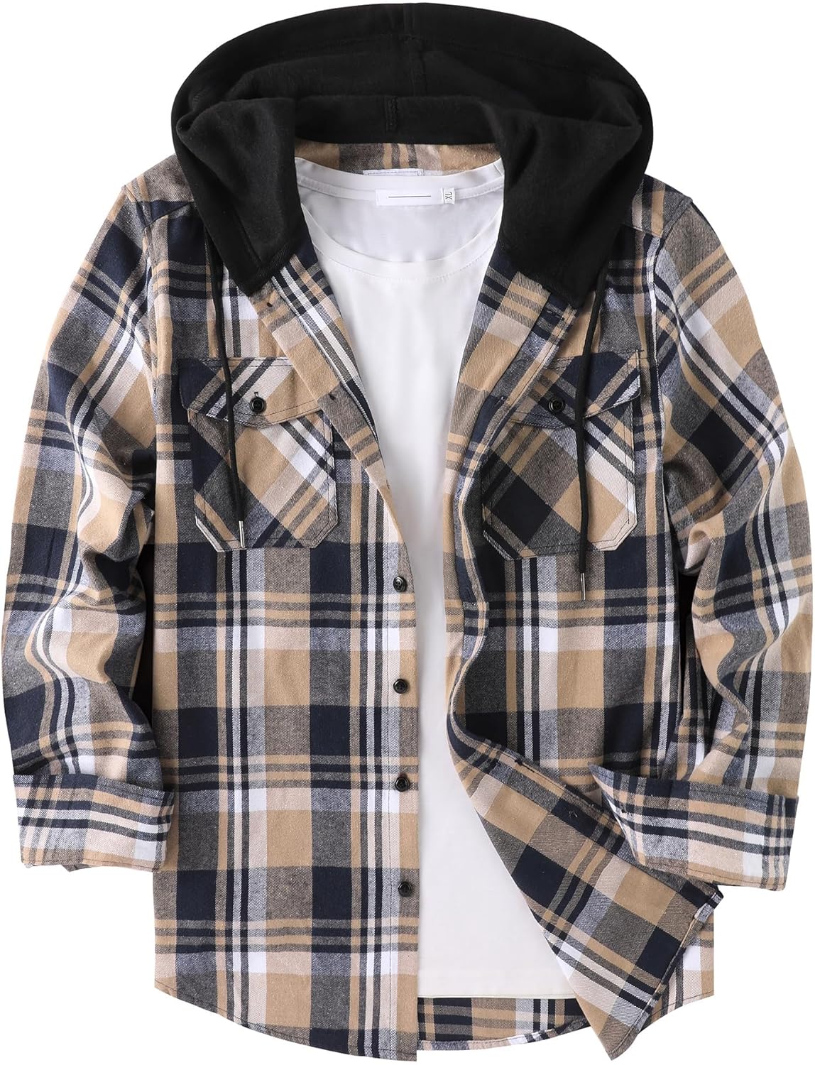 Men's Flannel Hoodie Shirts