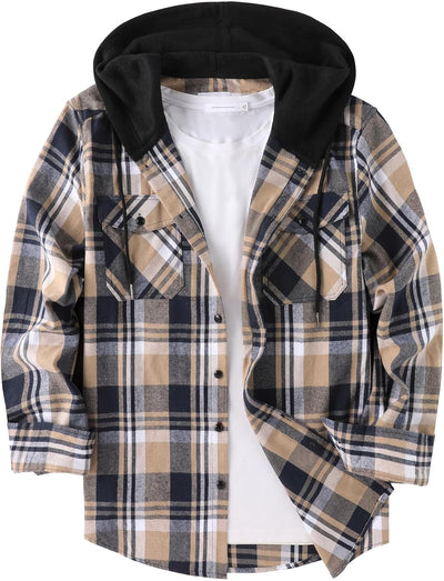 Men's Flannel Hoodie Shirts