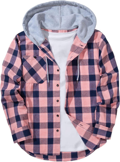 Men's Flannel Hoodie Shirts