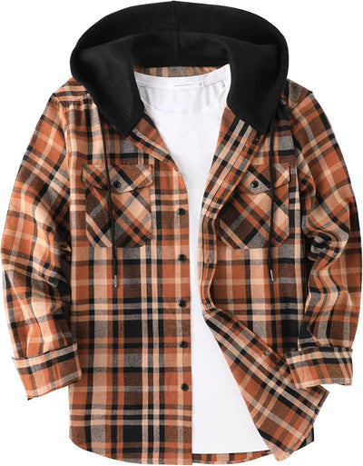 Men's Flannel Hoodie Shirts