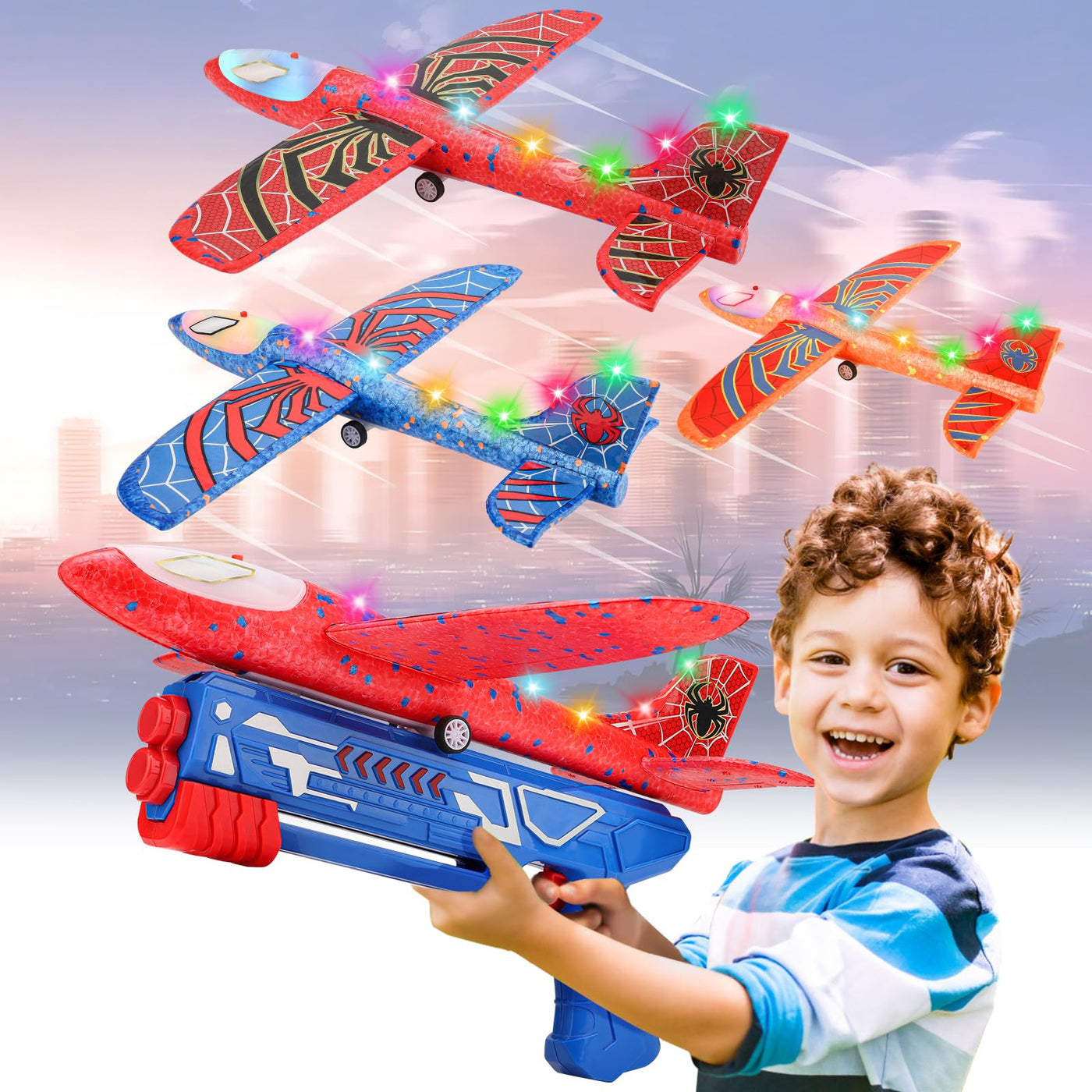 Fuwidvia 3 Pack Airplane Launcher Toys
