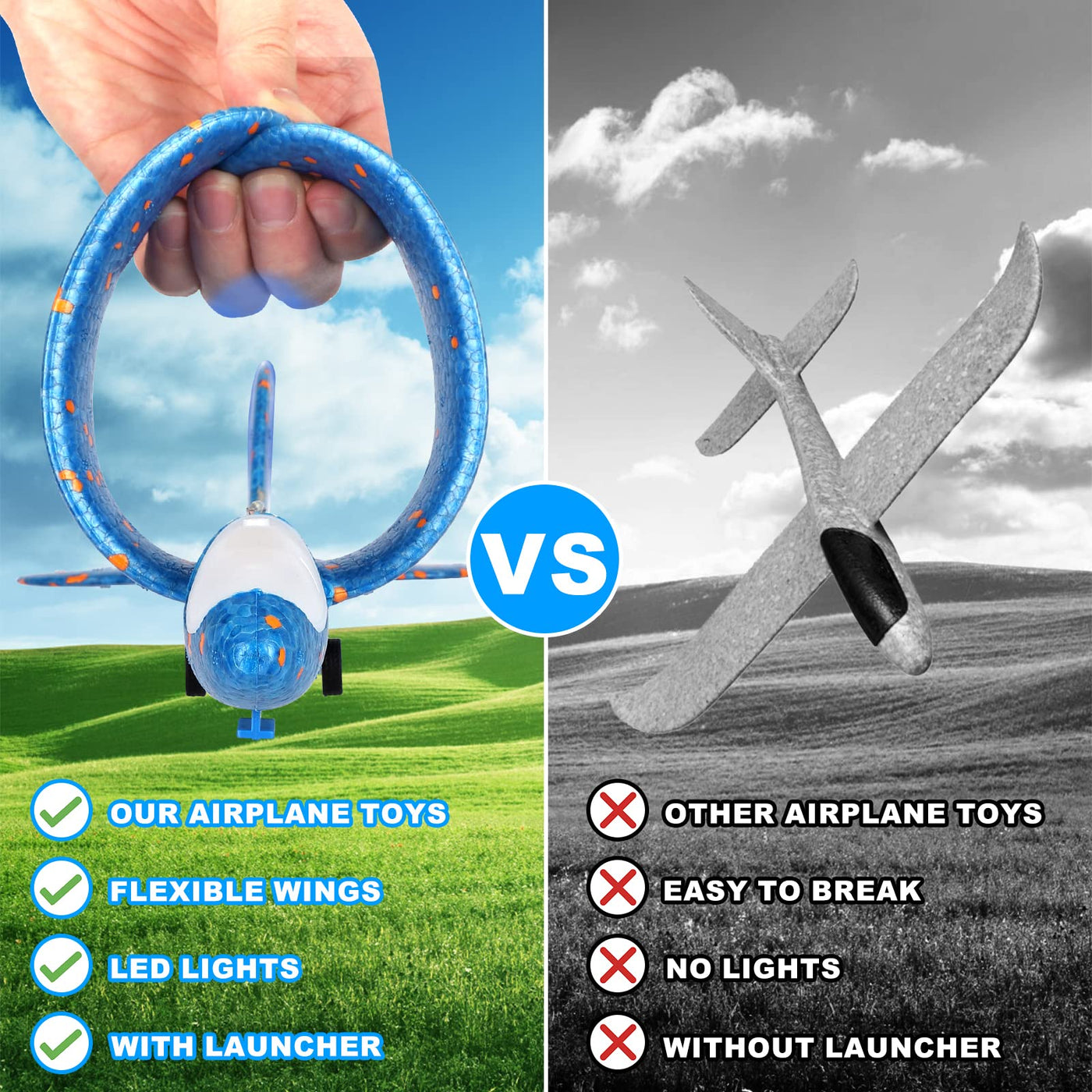 Fuwidvia 3 Pack Airplane Launcher Toys