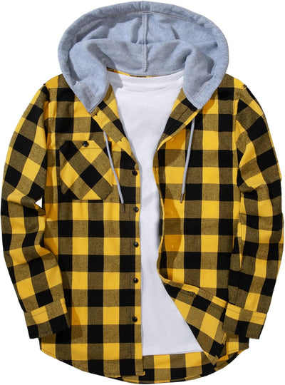 Men's Flannel Hoodie Shirts