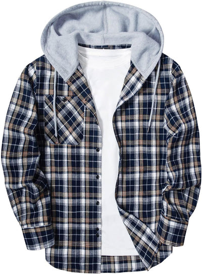 Men's Flannel Hoodie Shirts