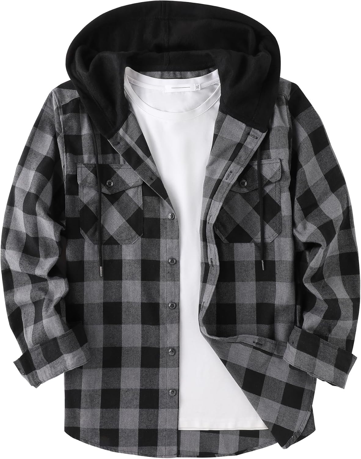 Men's Flannel Hoodie Shirts