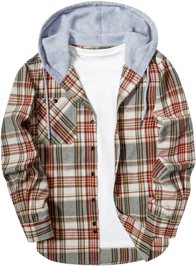 Men's Flannel Hoodie Shirts