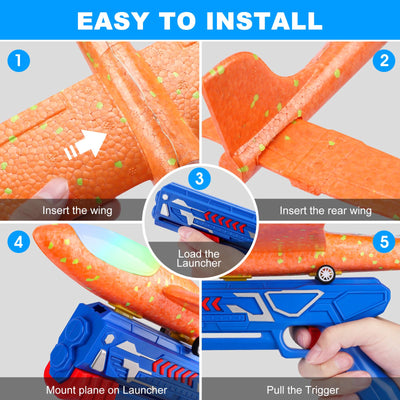 Fuwidvia 3 Pack Airplane Launcher Toys