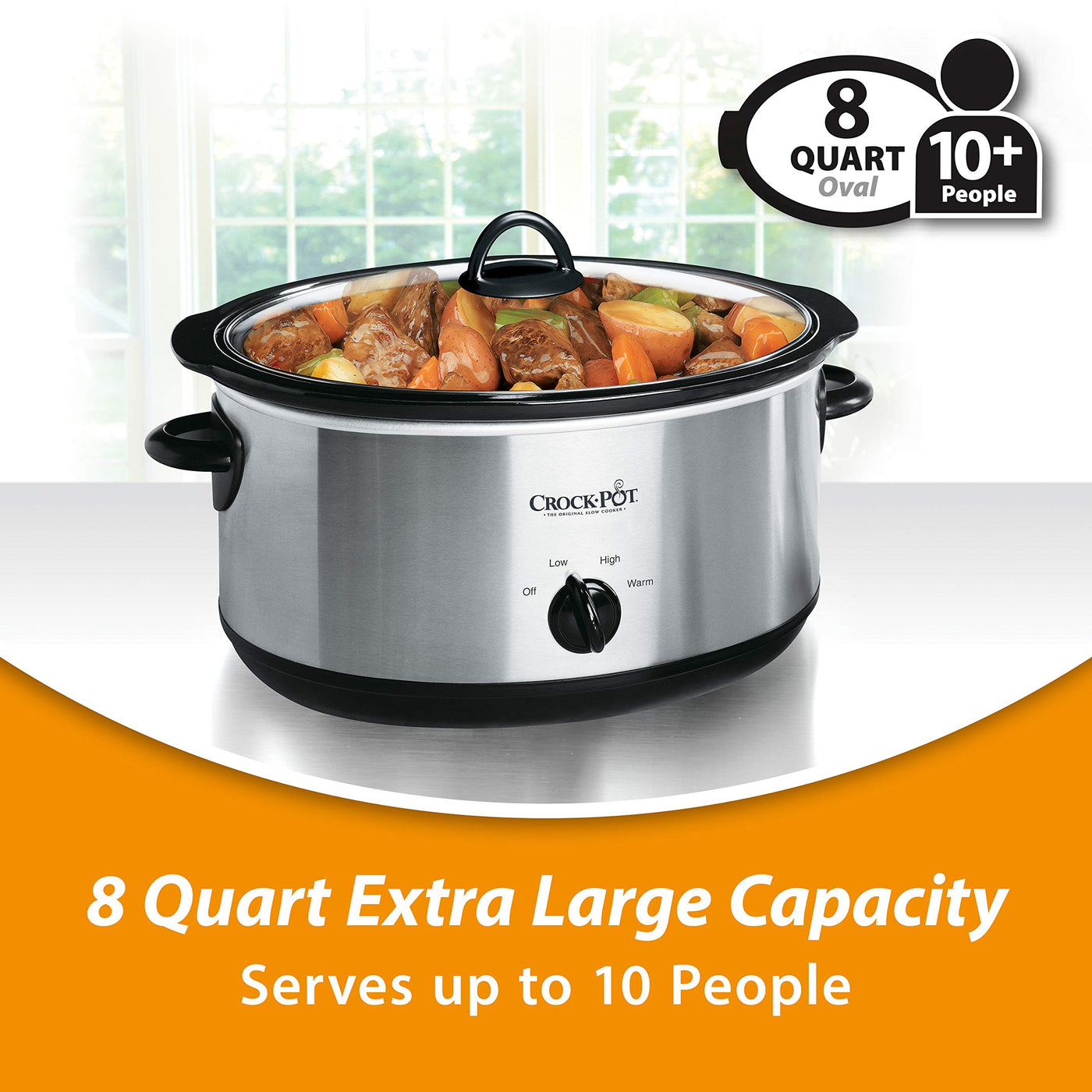 Crock Pot 7 Quart Oval Manual Slow Cooker - Noubelkit