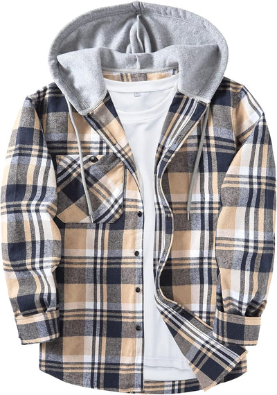 Men's Flannel Hoodie Shirts