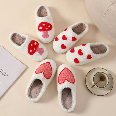 Plush Home Slippers Cartoon Love Style