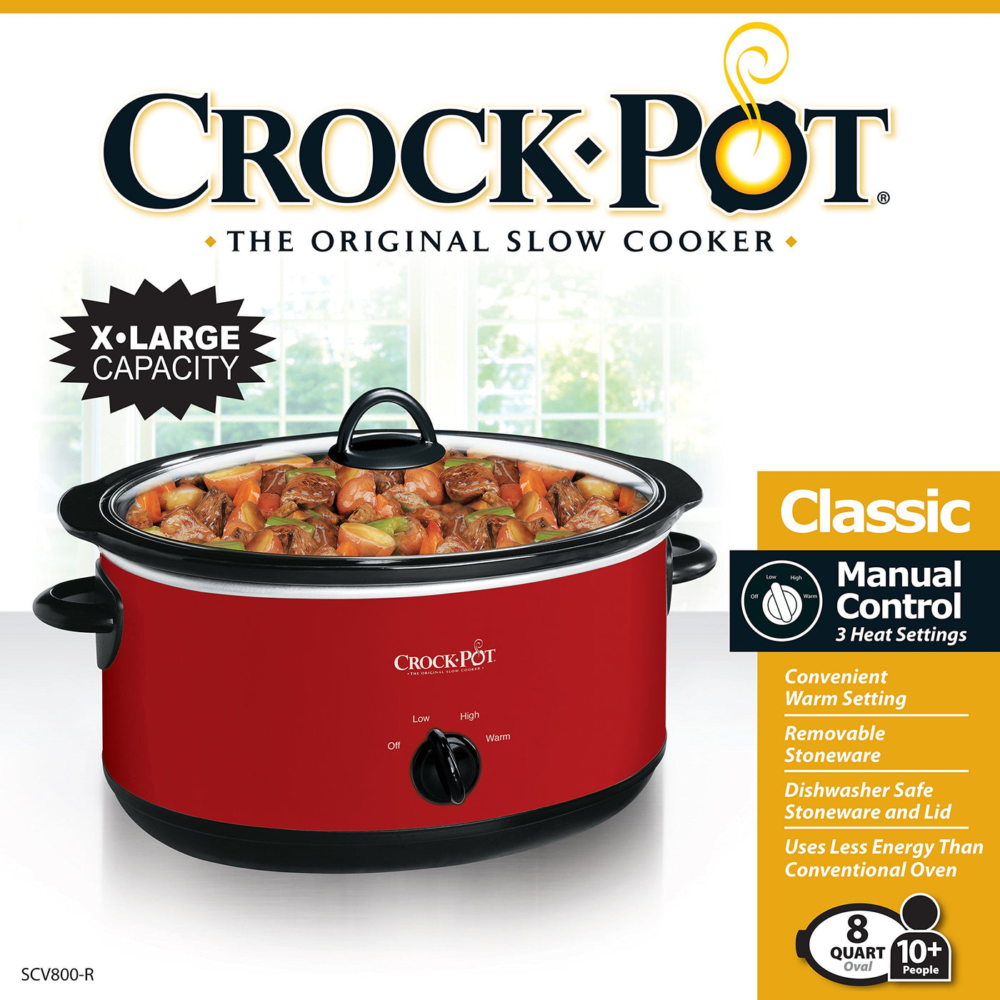 Crock Pot 7 Quart Oval Manual Slow Cooker - Noubelkit