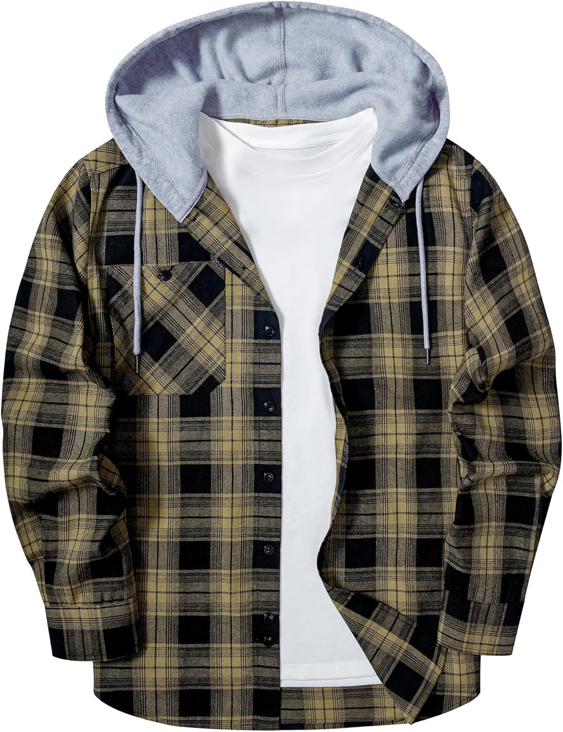 Men's Flannel Hoodie Shirts