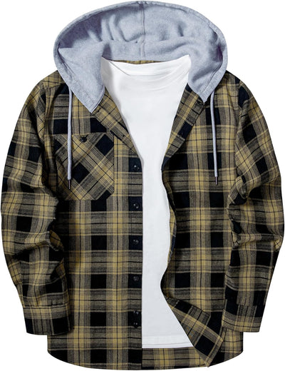 Men's Flannel Hoodie Shirts