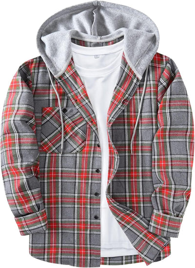 Men's Flannel Hoodie Shirts