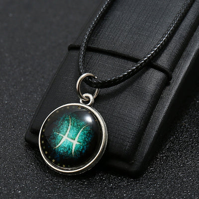 Luminous 12 Constellation Necklace Long Clothing Accessories