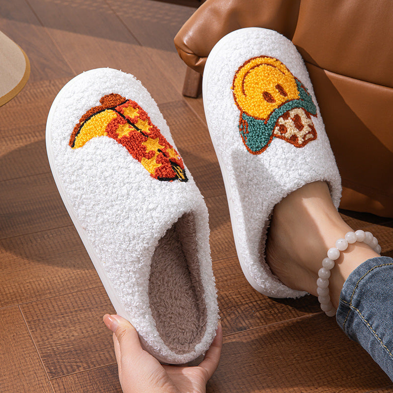 Indoor Soft Bottom Fleece-lined Couple Cute Slippers