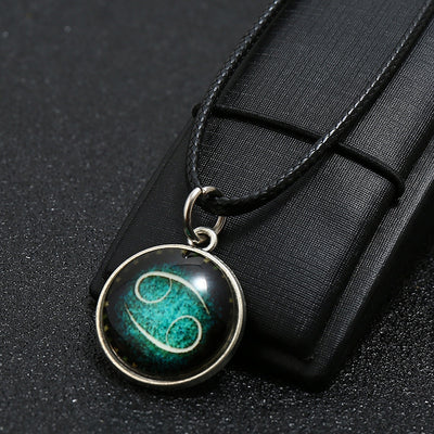 Luminous 12 Constellation Necklace Long Clothing Accessories