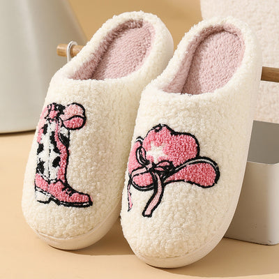 Comfortable Home Cute Cartoon Boots Cap Cotton Slippers