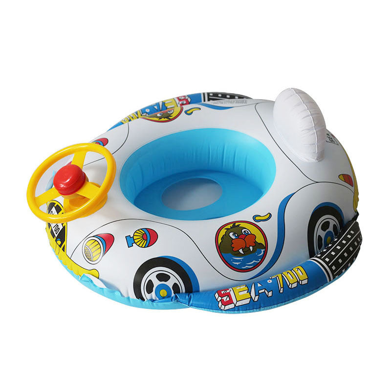 Inflatable Children's Swimming Ring Aircraft Yacht Steering Wheel