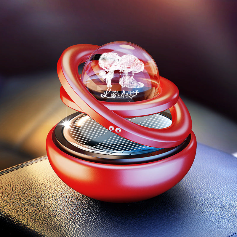 Solar Rotating Car Aroma Decoration Aluminum Alloy