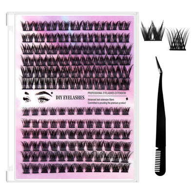 Segmented Hairy Fishtail Wheat Lazy Trilogy False Eyelashes