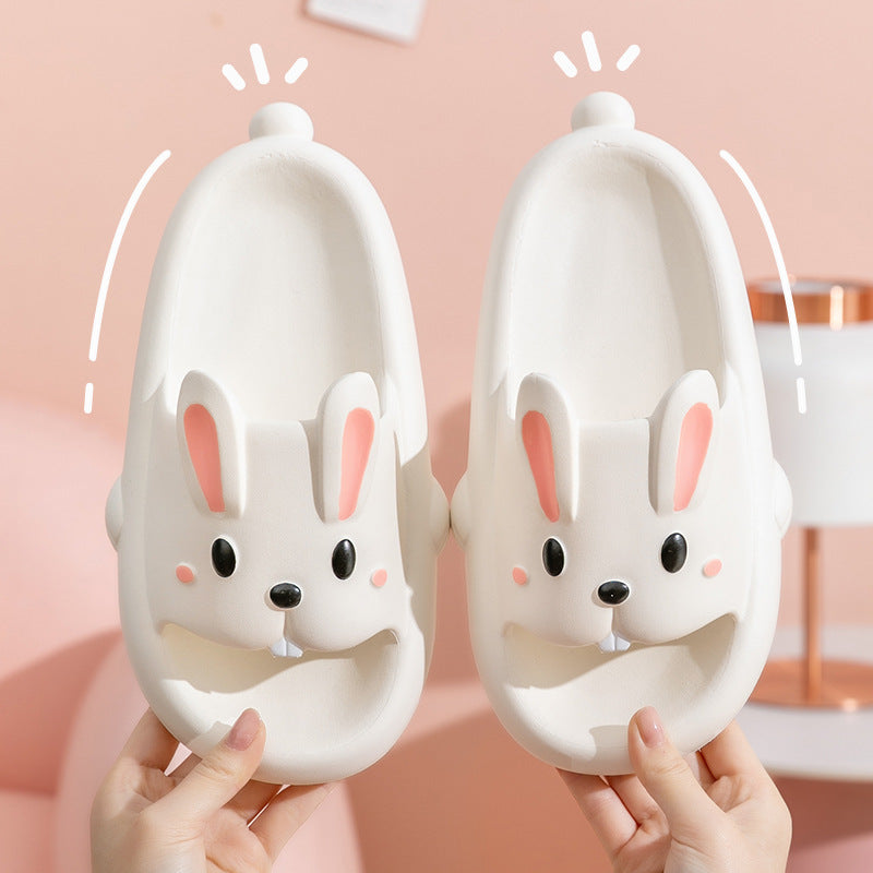 Cute Rabbit Slippers For Kids Women Summer Home Shoes Bathroom Slippers